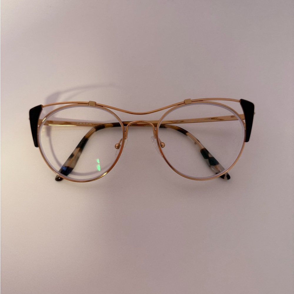 Stylish Gold and Black Women's Glasses